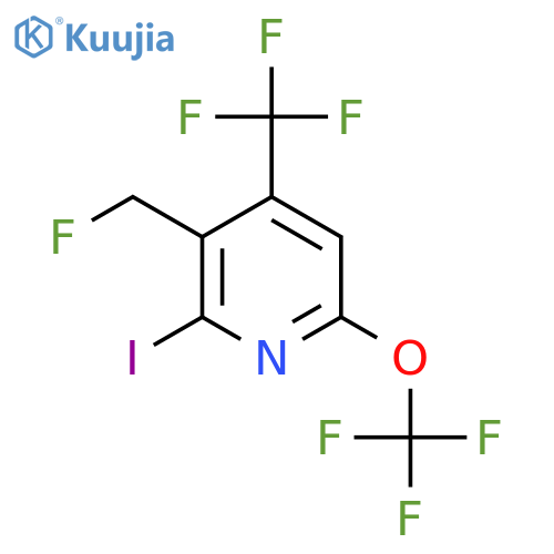 3-(Fluoromethyl)-2-iodo-6-(trifluoromethoxy)-4-(trifluoromethyl)pyridine structure