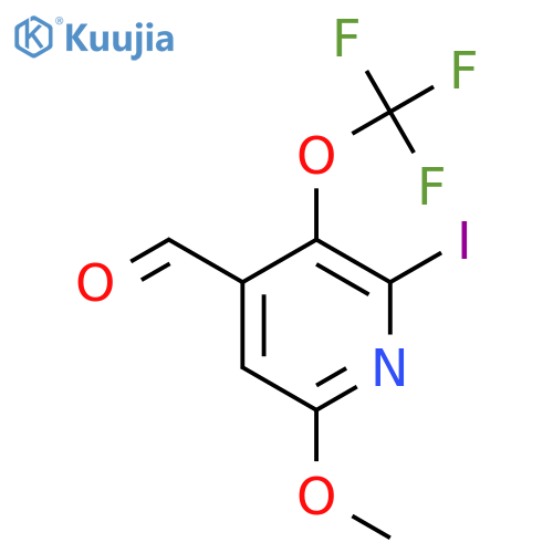 2-Iodo-6-methoxy-3-(trifluoromethoxy)pyridine-4-carboxaldehyde structure