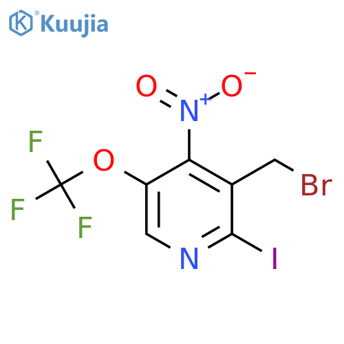 3-(Bromomethyl)-2-iodo-4-nitro-5-(trifluoromethoxy)pyridine structure