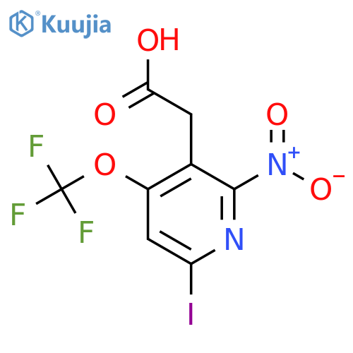 6-Iodo-2-nitro-4-(trifluoromethoxy)pyridine-3-acetic acid structure