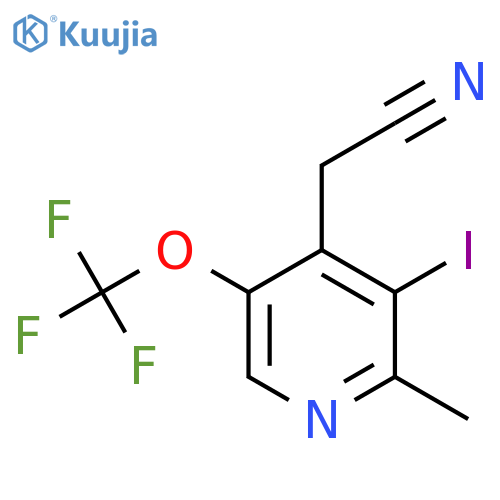 3-Iodo-2-methyl-5-(trifluoromethoxy)pyridine-4-acetonitrile structure