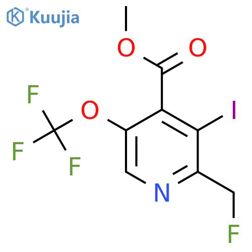 Methyl 2-(fluoromethyl)-3-iodo-5-(trifluoromethoxy)pyridine-4-carboxylate structure
