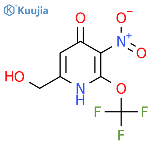 4-Hydroxy-3-nitro-2-(trifluoromethoxy)pyridine-6-methanol structure