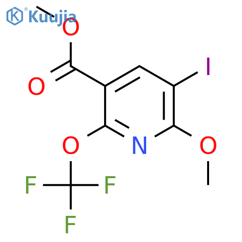 Methyl 3-iodo-2-methoxy-6-(trifluoromethoxy)pyridine-5-carboxylate structure