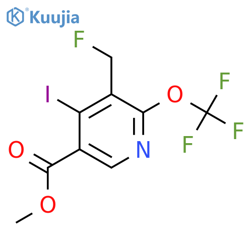 Methyl 3-(fluoromethyl)-4-iodo-2-(trifluoromethoxy)pyridine-5-carboxylate structure