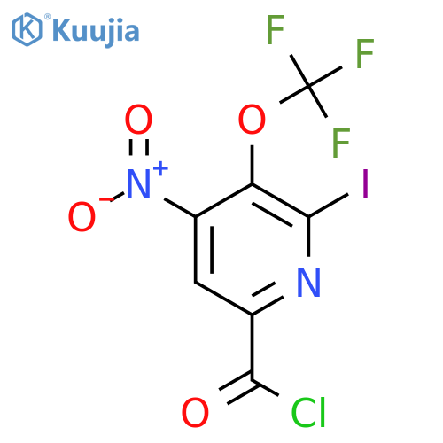 2-Iodo-4-nitro-3-(trifluoromethoxy)pyridine-6-carbonyl chloride structure