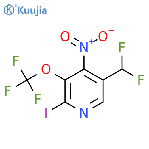 5-(Difluoromethyl)-2-iodo-4-nitro-3-(trifluoromethoxy)pyridine structure