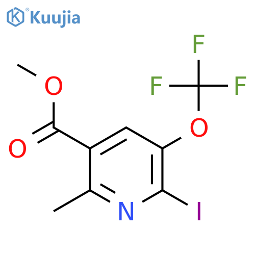 Methyl 2-iodo-6-methyl-3-(trifluoromethoxy)pyridine-5-carboxylate structure