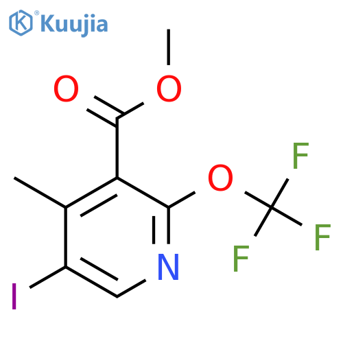Methyl 5-iodo-4-methyl-2-(trifluoromethoxy)pyridine-3-carboxylate structure