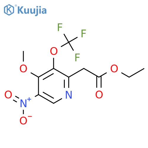 Ethyl 4-methoxy-5-nitro-3-(trifluoromethoxy)pyridine-2-acetate structure