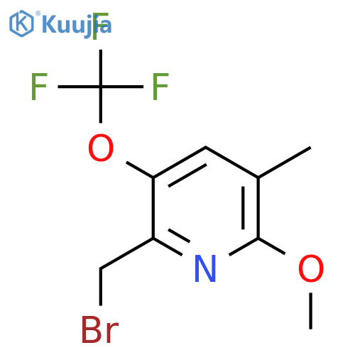 2-(Bromomethyl)-6-methoxy-5-methyl-3-(trifluoromethoxy)pyridine structure