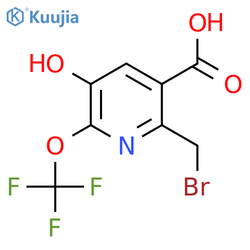 2-(Bromomethyl)-5-hydroxy-6-(trifluoromethoxy)pyridine-3-carboxylic acid structure