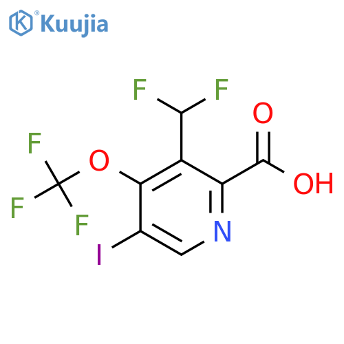 3-(Difluoromethyl)-5-iodo-4-(trifluoromethoxy)pyridine-2-carboxylic acid structure