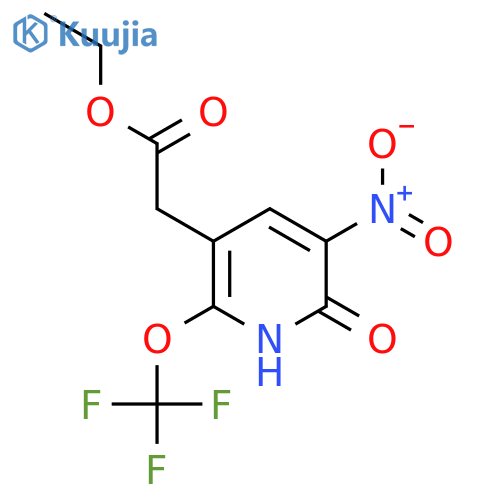 Ethyl 2-hydroxy-3-nitro-6-(trifluoromethoxy)pyridine-5-acetate structure