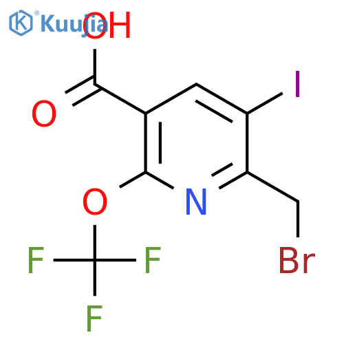 2-(Bromomethyl)-3-iodo-6-(trifluoromethoxy)pyridine-5-carboxylic acid structure