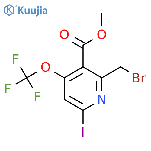 Methyl 2-(bromomethyl)-6-iodo-4-(trifluoromethoxy)pyridine-3-carboxylate structure