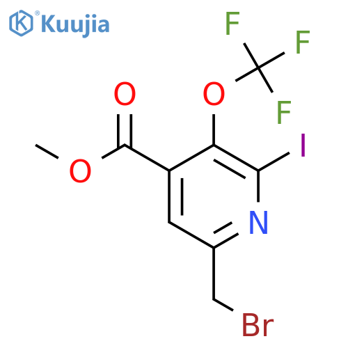 Methyl 6-(bromomethyl)-2-iodo-3-(trifluoromethoxy)pyridine-4-carboxylate structure