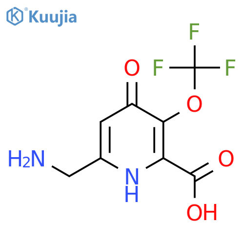 6-(Aminomethyl)-4-hydroxy-3-(trifluoromethoxy)pyridine-2-carboxylic acid structure