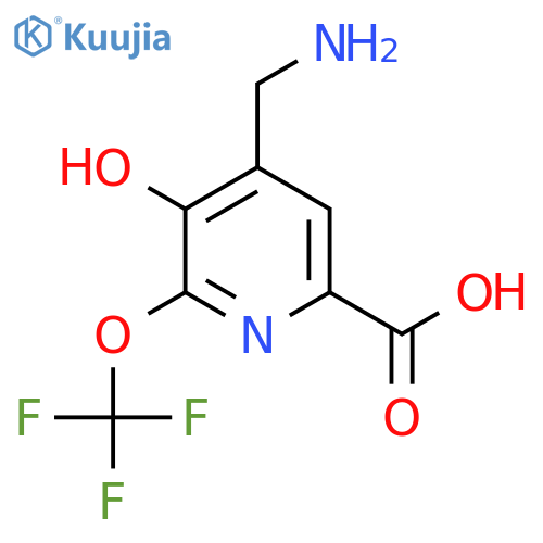 4-(Aminomethyl)-3-hydroxy-2-(trifluoromethoxy)pyridine-6-carboxylic acid structure