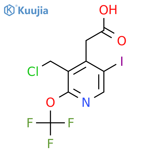 3-(Chloromethyl)-5-iodo-2-(trifluoromethoxy)pyridine-4-acetic acid structure