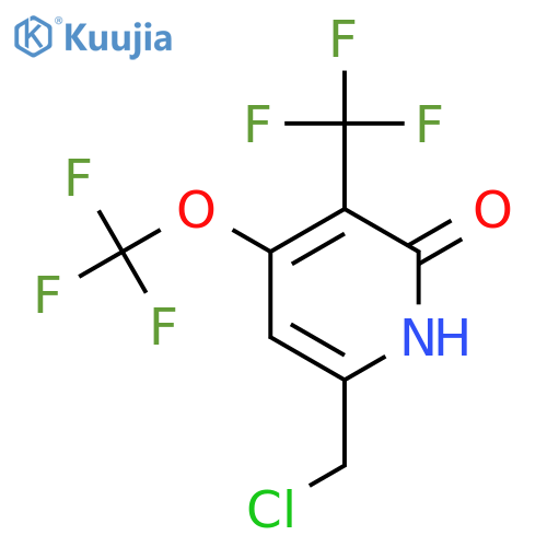 6-(Chloromethyl)-2-hydroxy-4-(trifluoromethoxy)-3-(trifluoromethyl)pyridine structure