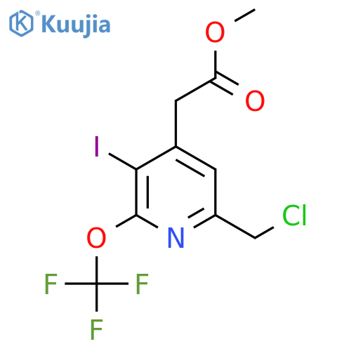 Methyl 6-(chloromethyl)-3-iodo-2-(trifluoromethoxy)pyridine-4-acetate structure