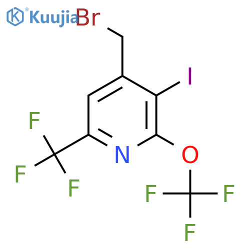 4-(Bromomethyl)-3-iodo-2-(trifluoromethoxy)-6-(trifluoromethyl)pyridine structure