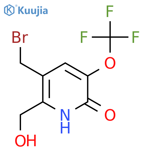 5-(Bromomethyl)-2-hydroxy-3-(trifluoromethoxy)pyridine-6-methanol structure