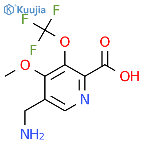 5-(Aminomethyl)-4-methoxy-3-(trifluoromethoxy)pyridine-2-carboxylic acid structure