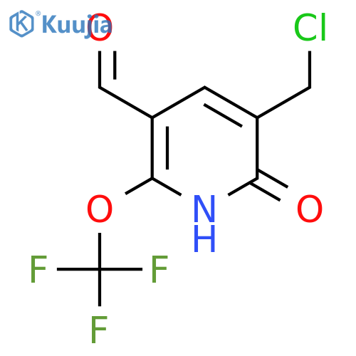 3-(Chloromethyl)-2-hydroxy-6-(trifluoromethoxy)pyridine-5-carboxaldehyde structure