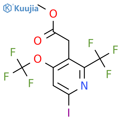 Methyl 6-iodo-4-(trifluoromethoxy)-2-(trifluoromethyl)pyridine-3-acetate structure
