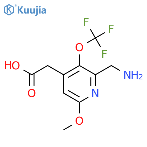 2-(Aminomethyl)-6-methoxy-3-(trifluoromethoxy)pyridine-4-acetic acid structure