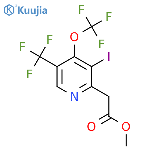 Methyl 3-iodo-4-(trifluoromethoxy)-5-(trifluoromethyl)pyridine-2-acetate structure