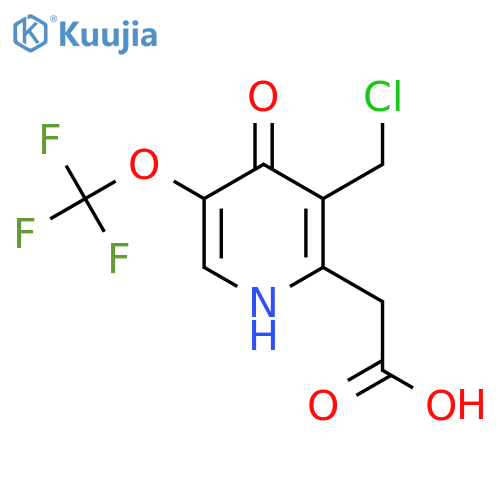 3-(Chloromethyl)-4-hydroxy-5-(trifluoromethoxy)pyridine-2-acetic acid structure