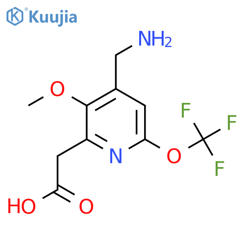 4-(Aminomethyl)-3-methoxy-6-(trifluoromethoxy)pyridine-2-acetic acid structure