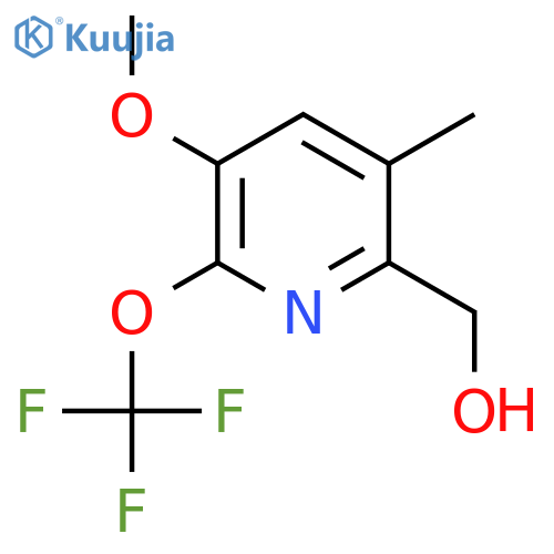 3-Methoxy-5-methyl-2-(trifluoromethoxy)pyridine-6-methanol structure