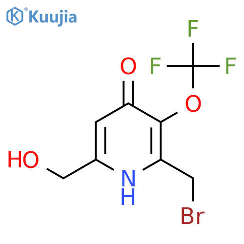2-(Bromomethyl)-4-hydroxy-3-(trifluoromethoxy)pyridine-6-methanol structure