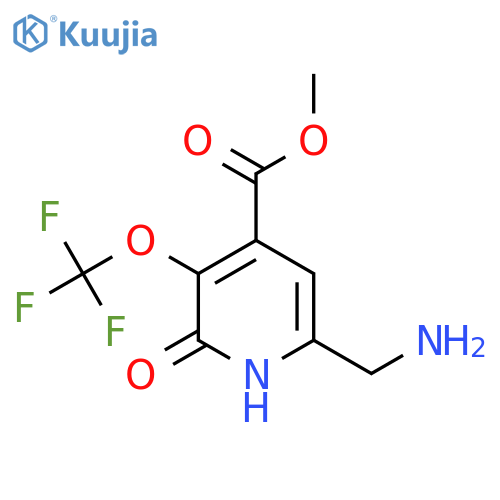 Methyl 6-(aminomethyl)-2-hydroxy-3-(trifluoromethoxy)pyridine-4-carboxylate structure