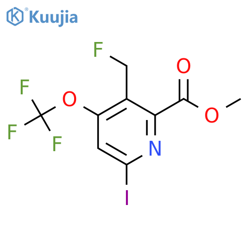 Methyl 3-(fluoromethyl)-6-iodo-4-(trifluoromethoxy)pyridine-2-carboxylate structure