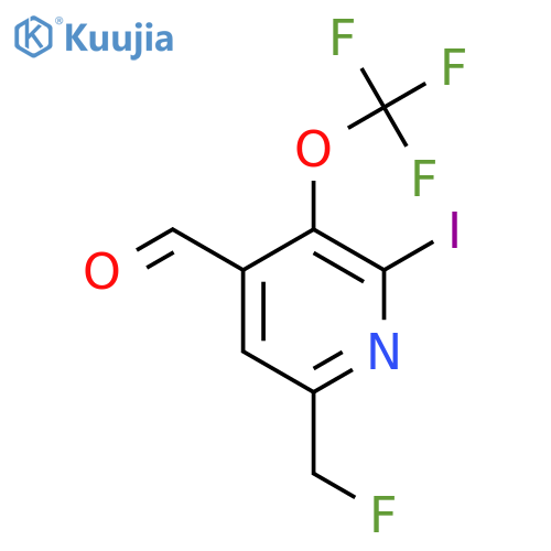 6-(Fluoromethyl)-2-iodo-3-(trifluoromethoxy)pyridine-4-carboxaldehyde structure