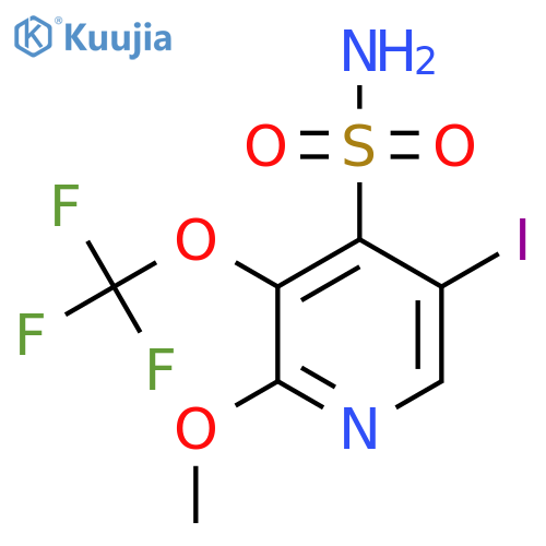 5-Iodo-2-methoxy-3-(trifluoromethoxy)pyridine-4-sulfonamide structure