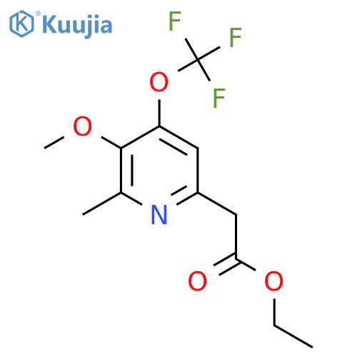 Ethyl 3-methoxy-2-methyl-4-(trifluoromethoxy)pyridine-6-acetate structure
