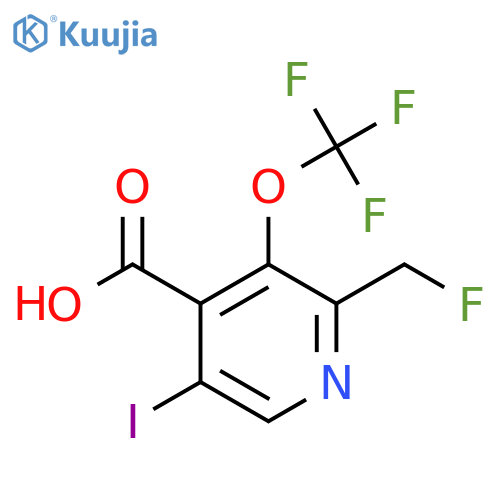 2-(Fluoromethyl)-5-iodo-3-(trifluoromethoxy)pyridine-4-carboxylic acid structure