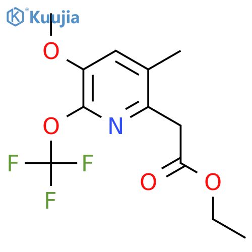 Ethyl 3-methoxy-5-methyl-2-(trifluoromethoxy)pyridine-6-acetate structure