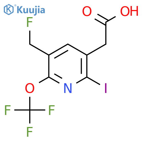3-(Fluoromethyl)-6-iodo-2-(trifluoromethoxy)pyridine-5-acetic acid structure