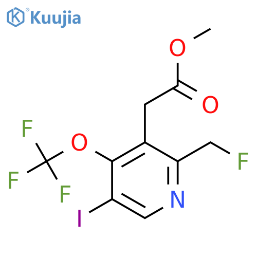 Methyl 2-(fluoromethyl)-5-iodo-4-(trifluoromethoxy)pyridine-3-acetate structure