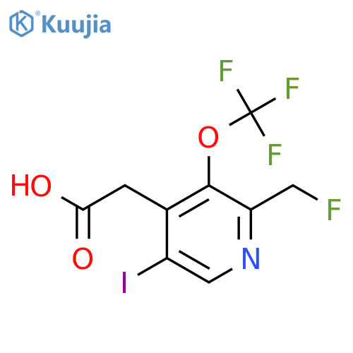 2-(Fluoromethyl)-5-iodo-3-(trifluoromethoxy)pyridine-4-acetic acid structure