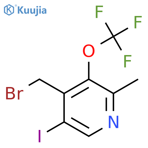 4-(Bromomethyl)-5-iodo-2-methyl-3-(trifluoromethoxy)pyridine structure