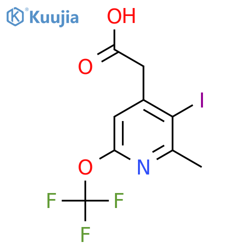 3-Iodo-2-methyl-6-(trifluoromethoxy)pyridine-4-acetic acid structure