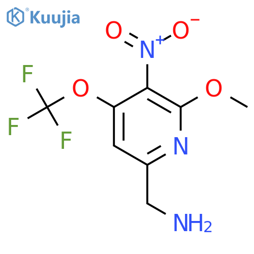 6-(Aminomethyl)-2-methoxy-3-nitro-4-(trifluoromethoxy)pyridine structure